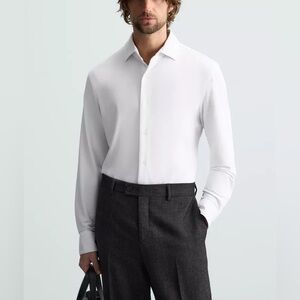 Zara Men's Crisp White Dress Shirt